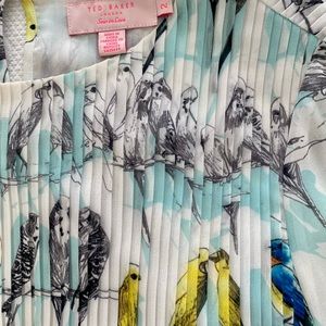 Ted Baker birds, pleated top, 3/4 sleeves. Wore once
